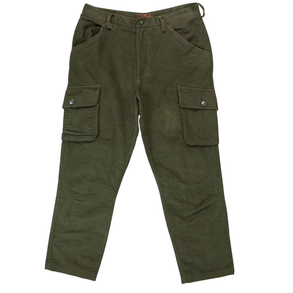 VTG Laksen Sporting Hunting Mens 34 Moleskin Cargo‎ Pants Green Hiking Gorpcore